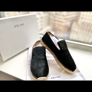 ❌SOLD❌ NWB CELINE Stacy Blk Ponyhair Espadrilles